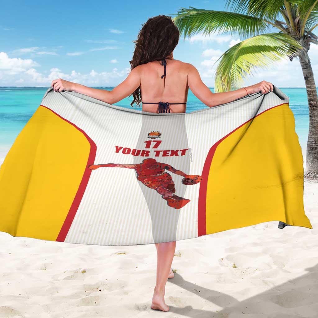 Custom Espana Basketball Spain Sarong Baloncesto Come on La Roja White Style