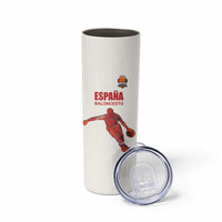 Custom Espana Basketball Spain Skinny Tumbler Baloncesto Come on La Roja White Style