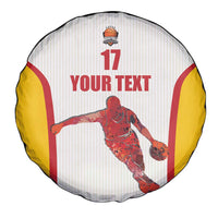 Custom Espana Basketball Spain Spare Tire Cover Baloncesto Come on La Roja White Style