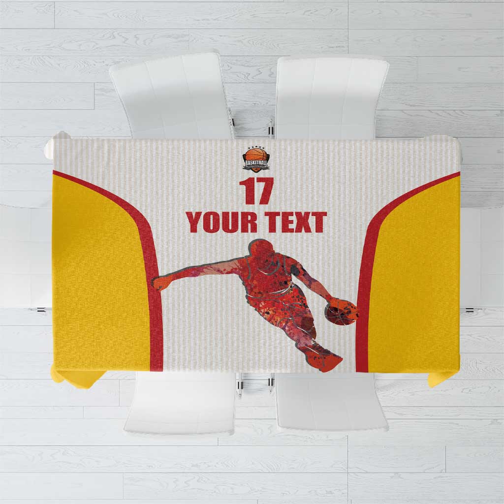 Custom Espana Basketball Spain Tablecloth Baloncesto Come on La Roja White Style