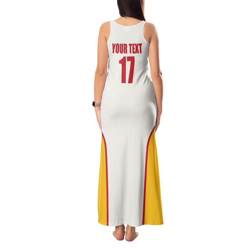 Custom Espana Basketball Spain Tank Maxi Dress Baloncesto Come on La Roja White Style