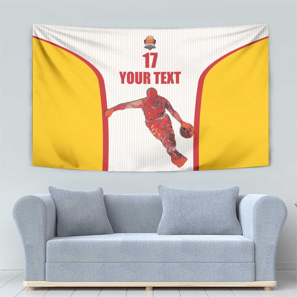 Custom Espana Basketball Spain Tapestry Baloncesto Come on La Roja White Style