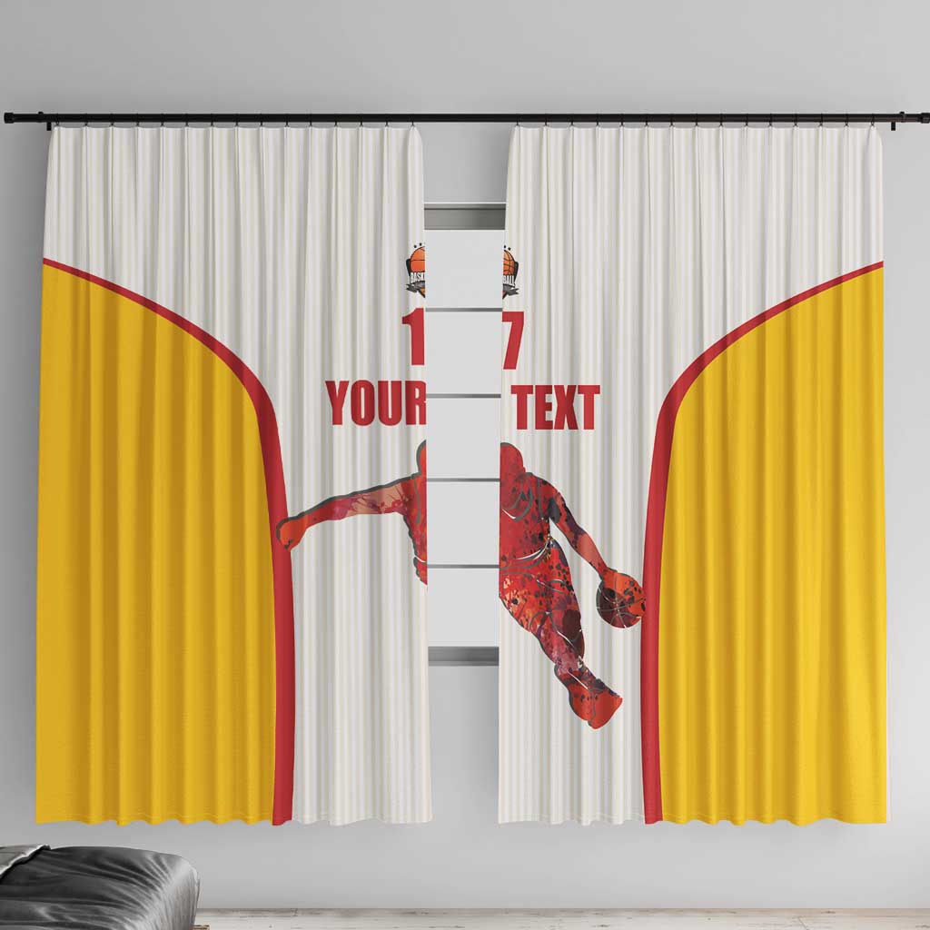 Custom Espana Basketball Spain Window Curtain Baloncesto Come on La Roja White Style