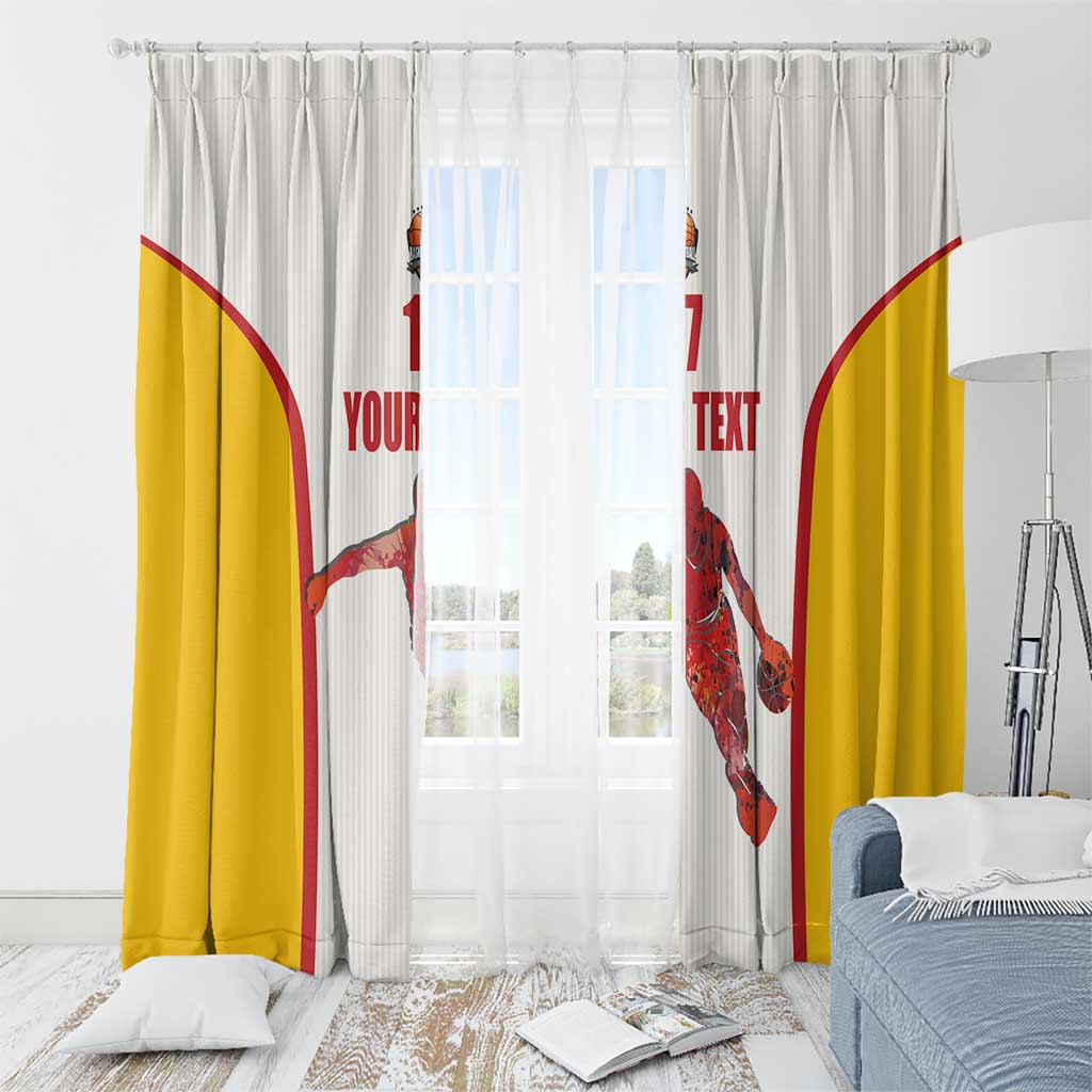 Custom Espana Basketball Spain Window Curtain Baloncesto Come on La Roja White Style