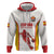 Custom Espana Basketball Spain Zip Hoodie Baloncesto Come on La Roja White Style