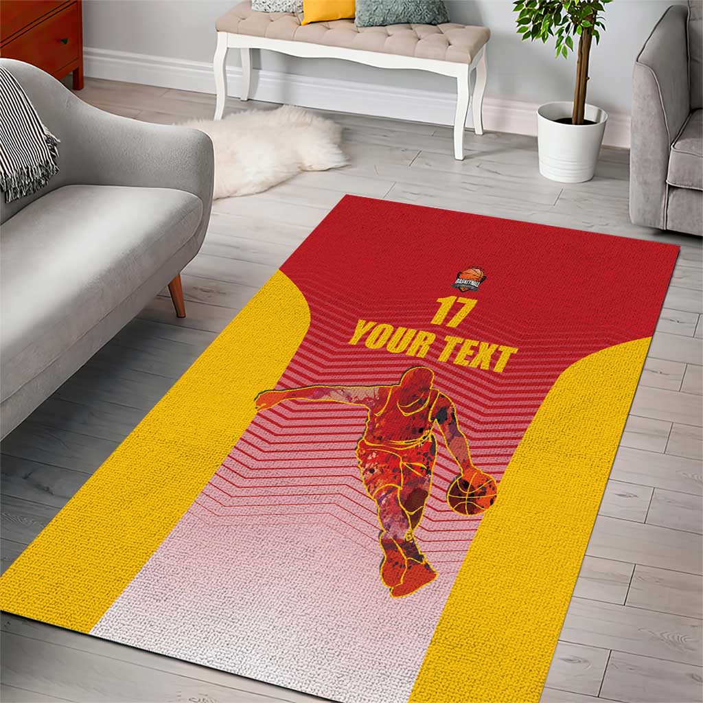 Custom Espana Basketball Spain Area Rug Baloncesto Come on La Roja Red Style