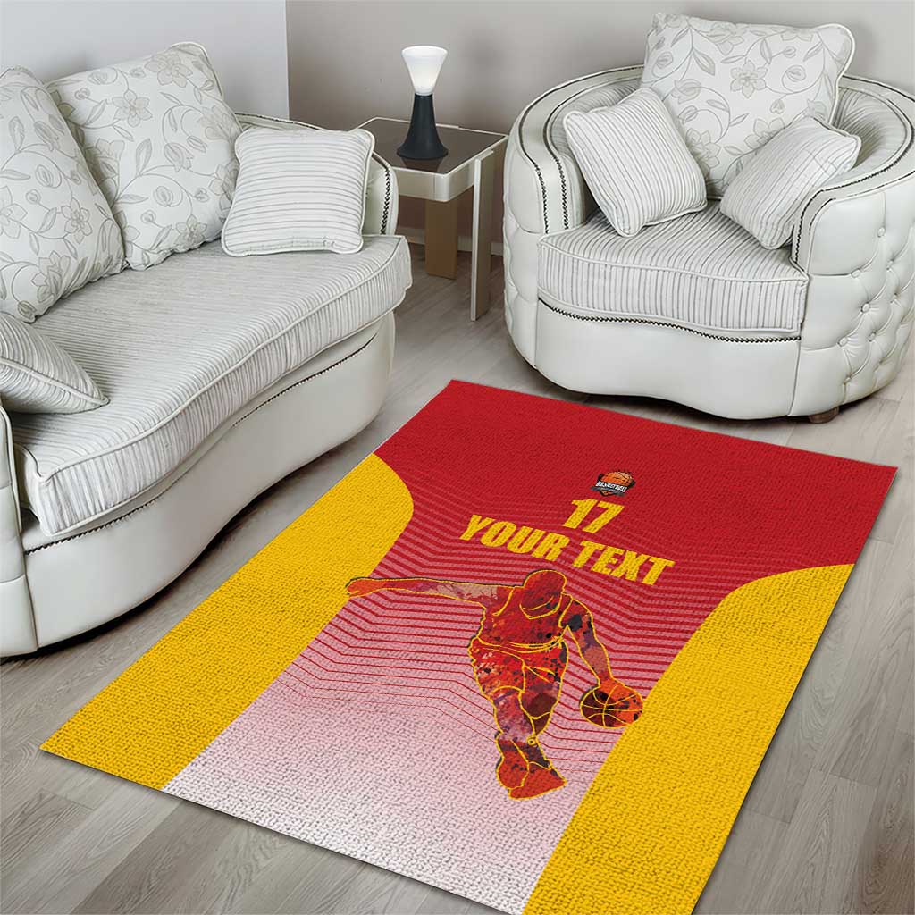 Custom Espana Basketball Spain Area Rug Baloncesto Come on La Roja Red Style