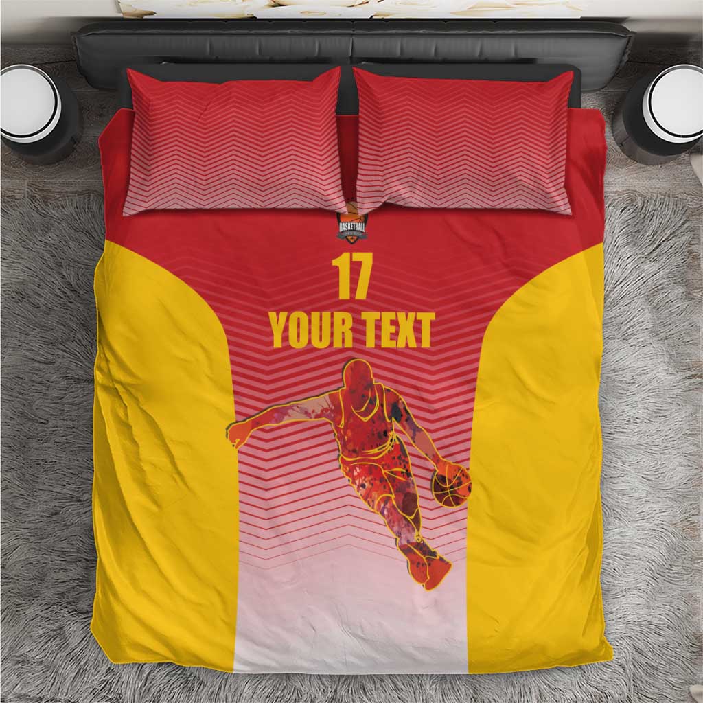 Custom Espana Basketball Spain Bedding Set Baloncesto Come on La Roja Red Style