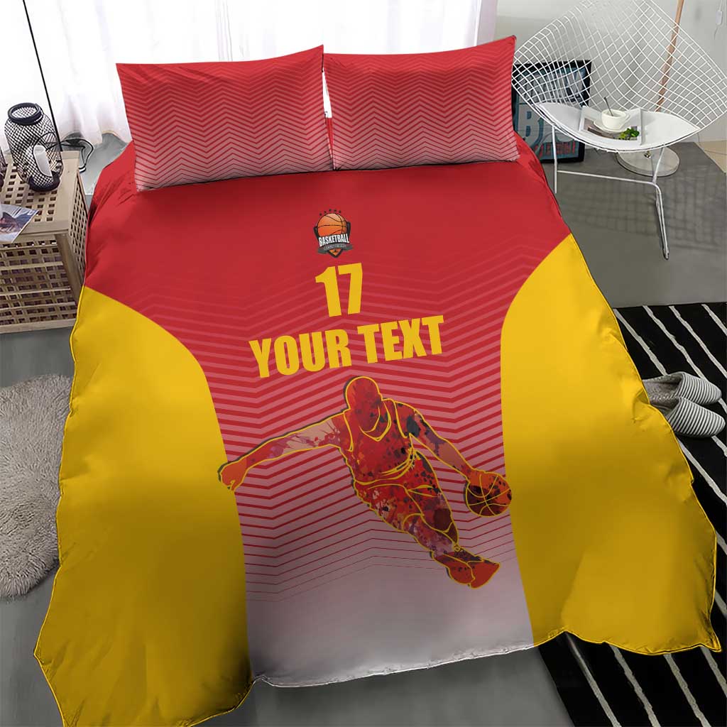 Custom Espana Basketball Spain Bedding Set Baloncesto Come on La Roja Red Style