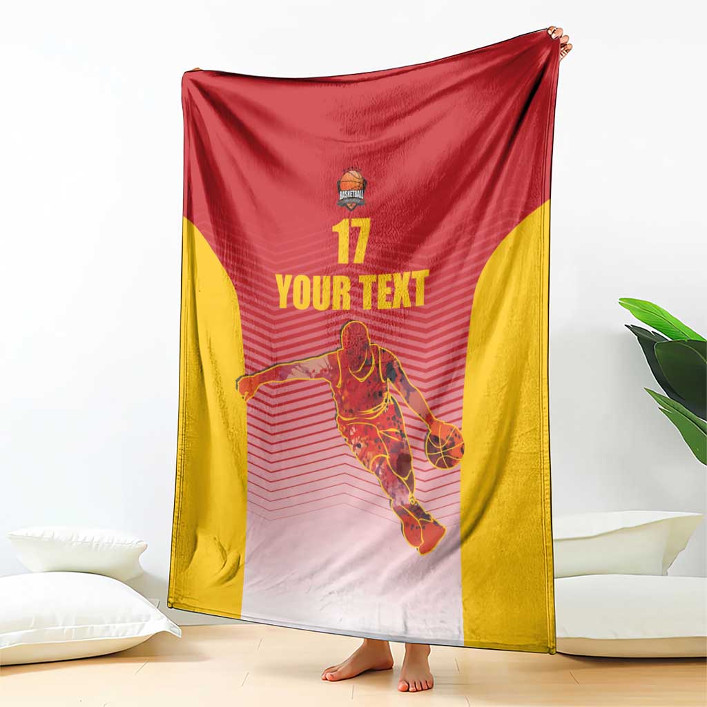 Custom Espana Basketball Spain Blanket Baloncesto Come on La Roja Red Style