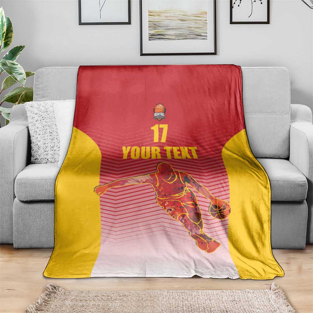 Custom Espana Basketball Spain Blanket Baloncesto Come on La Roja Red Style