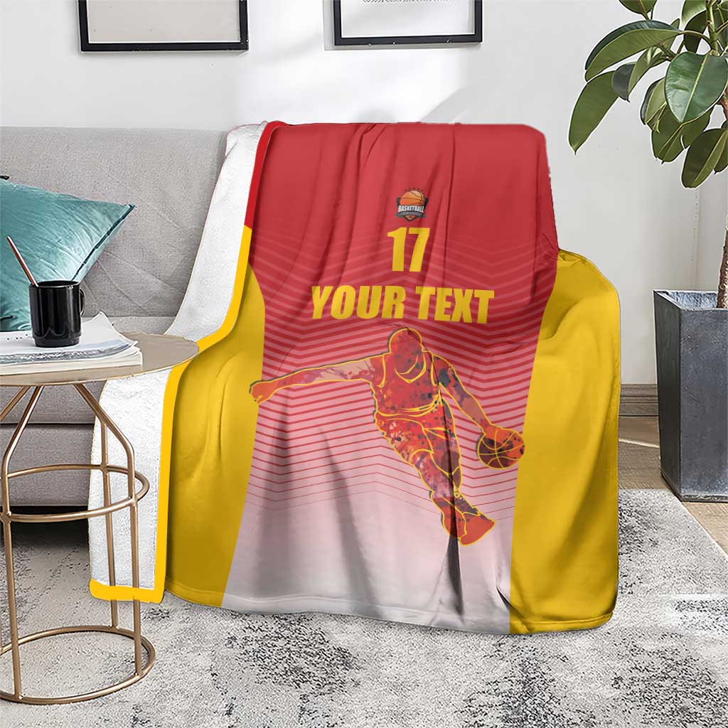 Custom Espana Basketball Spain Blanket Baloncesto Come on La Roja Red Style