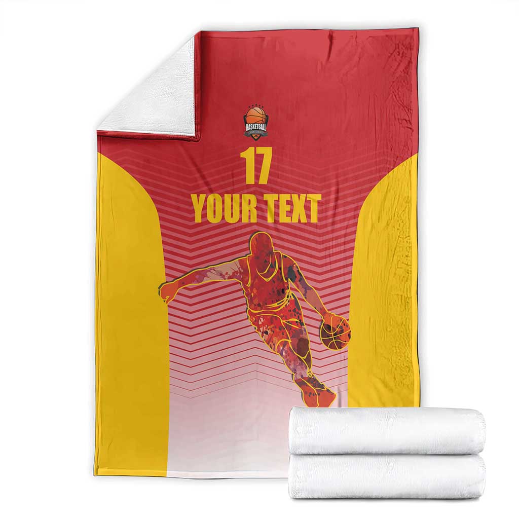 Custom Espana Basketball Spain Blanket Baloncesto Come on La Roja Red Style