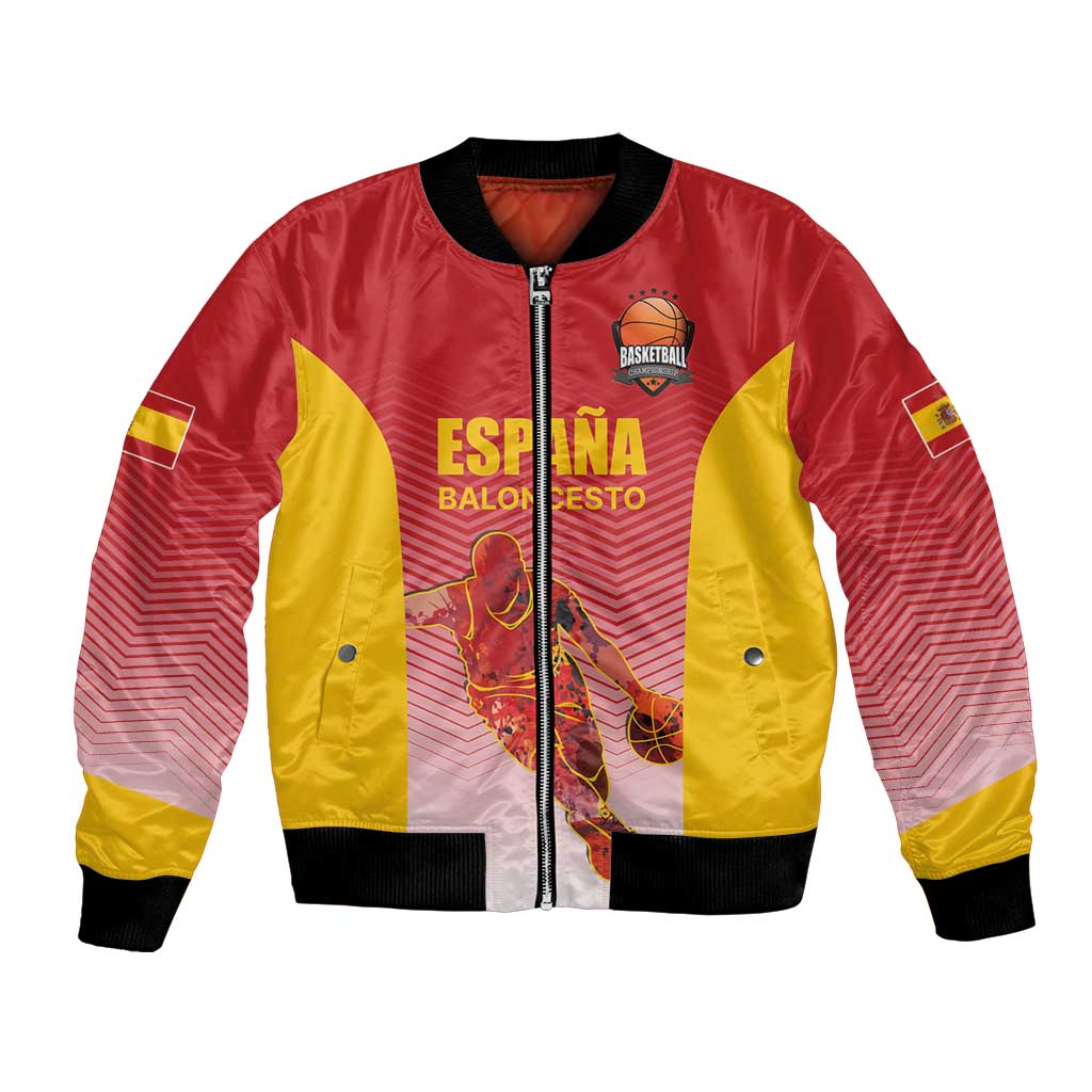 Custom Espana Basketball Spain Bomber Jacket Baloncesto Come on La Roja Red Style
