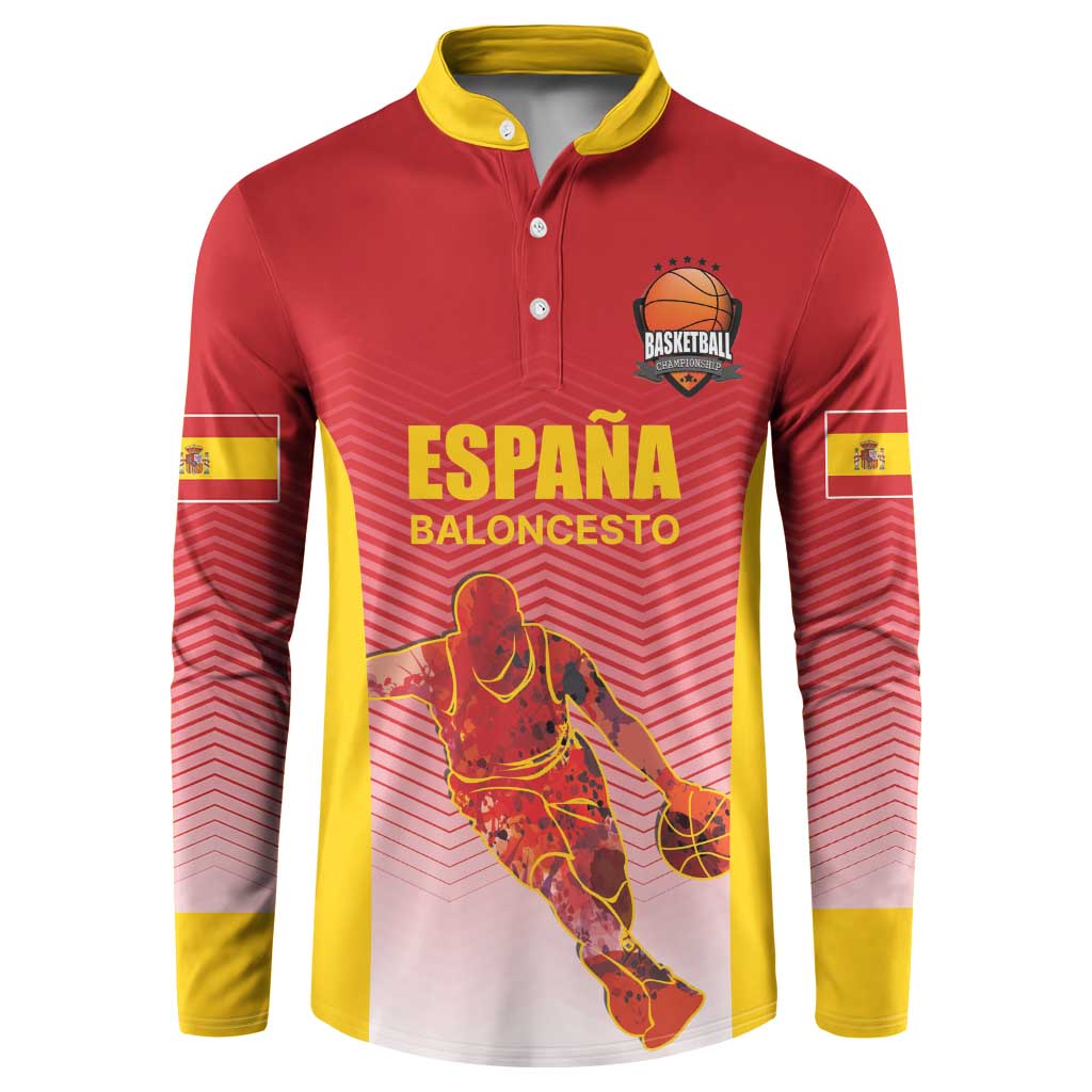 Custom Espana Basketball Spain Button Sweatshirt Baloncesto Come on La Roja Red Style