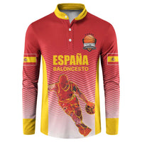 Custom Espana Basketball Spain Button Sweatshirt Baloncesto Come on La Roja Red Style