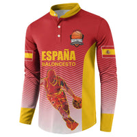 Custom Espana Basketball Spain Button Sweatshirt Baloncesto Come on La Roja Red Style
