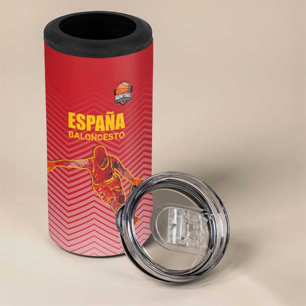 Custom Espana Basketball Spain 4 in 1 Can Cooler Tumbler Baloncesto Come on La Roja Red Style