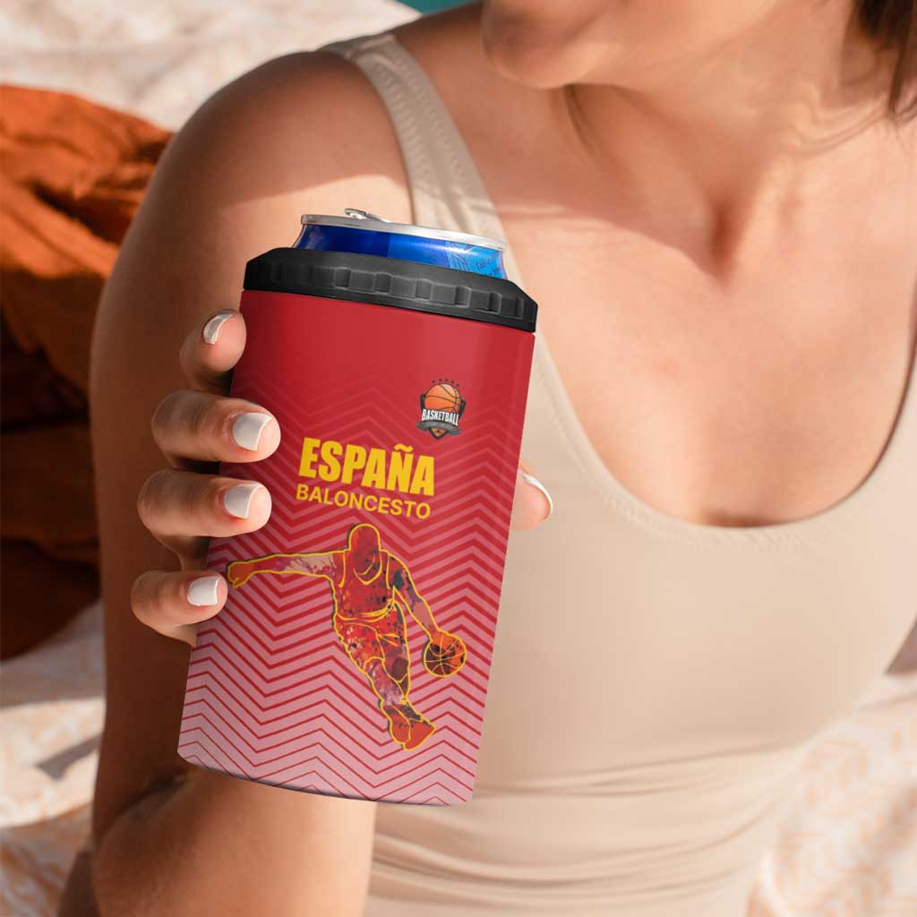 Custom Espana Basketball Spain 4 in 1 Can Cooler Tumbler Baloncesto Come on La Roja Red Style