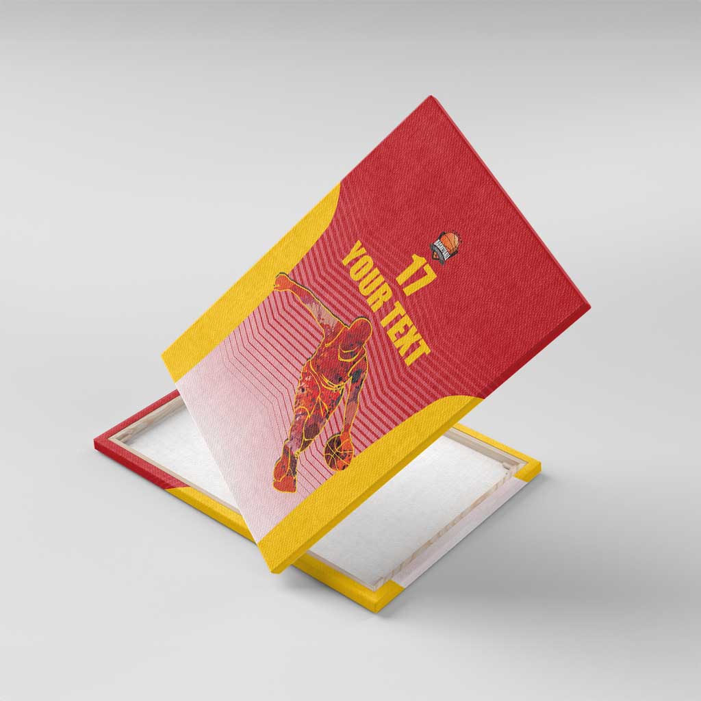 Custom Espana Basketball Spain Canvas Wall Art Baloncesto Come on La Roja Red Style