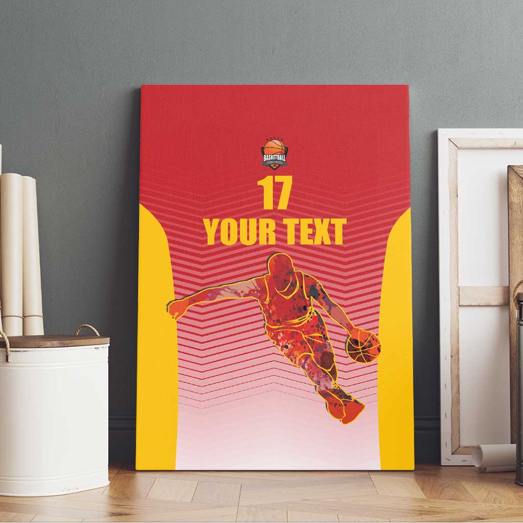 Custom Espana Basketball Spain Canvas Wall Art Baloncesto Come on La Roja Red Style