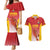 Custom Espana Basketball Spain Couples Matching Mermaid Dress and Hawaiian Shirt Baloncesto Come on La Roja Red Style
