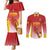 Custom Espana Basketball Spain Couples Matching Mermaid Dress and Long Sleeve Button Shirt Baloncesto Come on La Roja Red Style