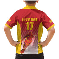 Custom Espana Basketball Spain Family Matching Mermaid Dress and Hawaiian Shirt Baloncesto Come on La Roja Red Style