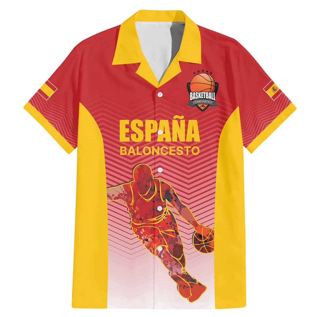 Custom Espana Basketball Spain Family Matching Mermaid Dress and Hawaiian Shirt Baloncesto Come on La Roja Red Style