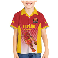 Custom Espana Basketball Spain Family Matching Mermaid Dress and Hawaiian Shirt Baloncesto Come on La Roja Red Style