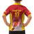 Custom Espana Basketball Spain Family Matching Off The Shoulder Long Sleeve Dress and Hawaiian Shirt Baloncesto Come on La Roja Red Style