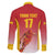 Custom Espana Basketball Spain Family Matching Off The Shoulder Long Sleeve Dress and Hawaiian Shirt Baloncesto Come on La Roja Red Style