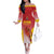 Custom Espana Basketball Spain Family Matching Off The Shoulder Long Sleeve Dress and Hawaiian Shirt Baloncesto Come on La Roja Red Style