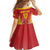 Custom Espana Basketball Spain Family Matching Off Shoulder Maxi Dress and Hawaiian Shirt Baloncesto Come on La Roja Red Style