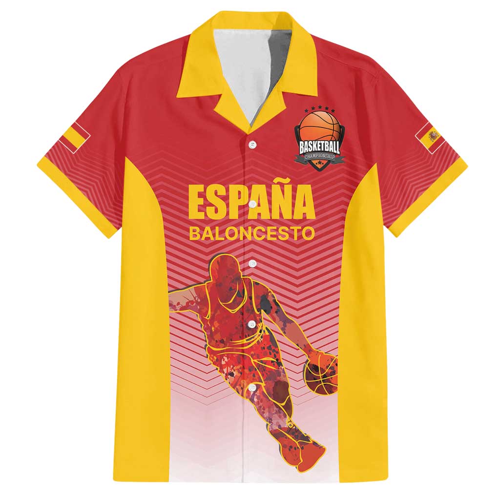 Custom Espana Basketball Spain Family Matching Summer Maxi Dress and Hawaiian Shirt Baloncesto Come on La Roja Red Style