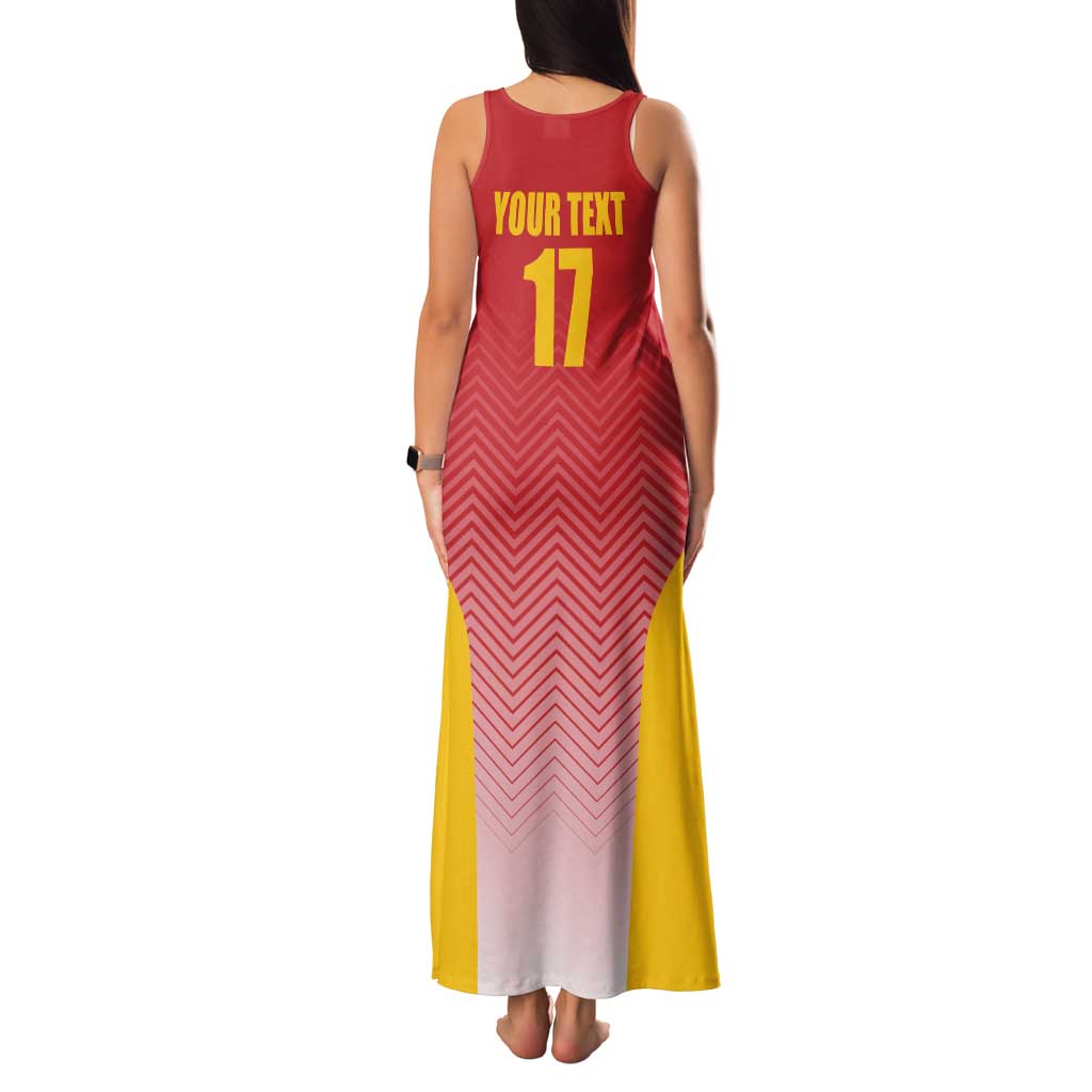 Custom Espana Basketball Spain Family Matching Tank Maxi Dress and Hawaiian Shirt Baloncesto Come on La Roja Red Style
