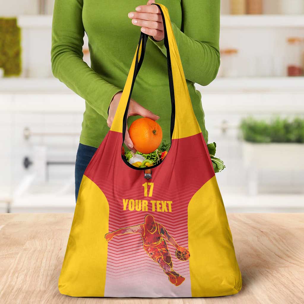 Custom Espana Basketball Spain Grocery Bag Baloncesto Come on La Roja Red Style