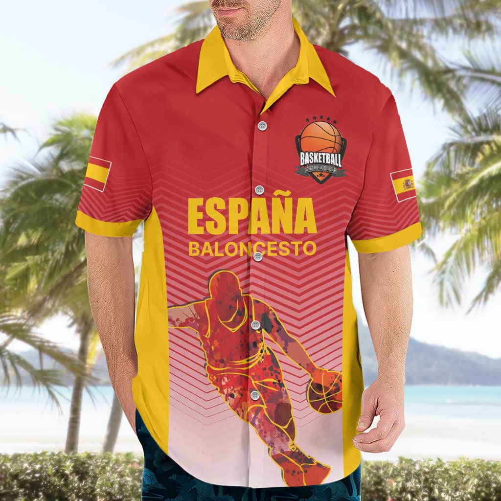 Custom Espana Basketball Spain Hawaiian Shirt Baloncesto Come on La Roja Red Style