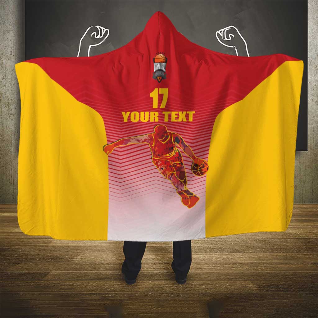 Custom Espana Basketball Spain Hooded Blanket Baloncesto Come on La Roja Red Style