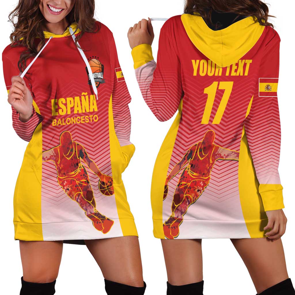 Custom Espana Basketball Spain Hoodie Dress Baloncesto Come on La Roja Red Style