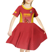 Custom Espana Basketball Spain Kid Short Sleeve Dress Baloncesto Come on La Roja Red Style