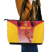Custom Espana Basketball Spain Leather Tote Bag Baloncesto Come on La Roja Red Style