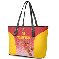 Custom Espana Basketball Spain Leather Tote Bag Baloncesto Come on La Roja Red Style