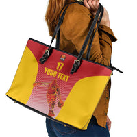 Custom Espana Basketball Spain Leather Tote Bag Baloncesto Come on La Roja Red Style