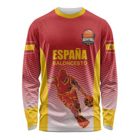 Custom Espana Basketball Spain Long Sleeve Shirt Baloncesto Come on La Roja Red Style