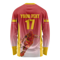 Custom Espana Basketball Spain Long Sleeve Shirt Baloncesto Come on La Roja Red Style