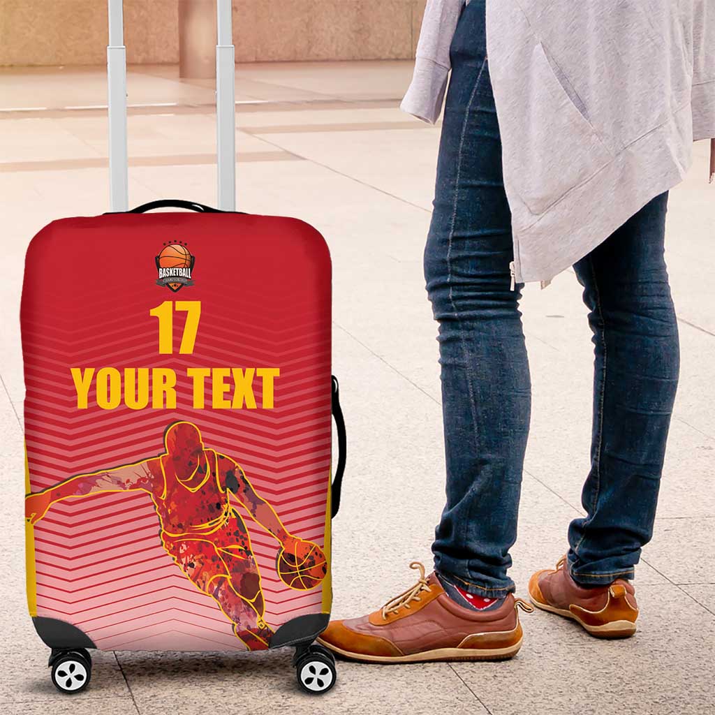 Custom Espana Basketball Spain Luggage Cover Baloncesto Come on La Roja Red Style