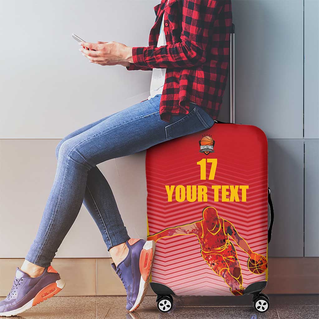 Custom Espana Basketball Spain Luggage Cover Baloncesto Come on La Roja Red Style