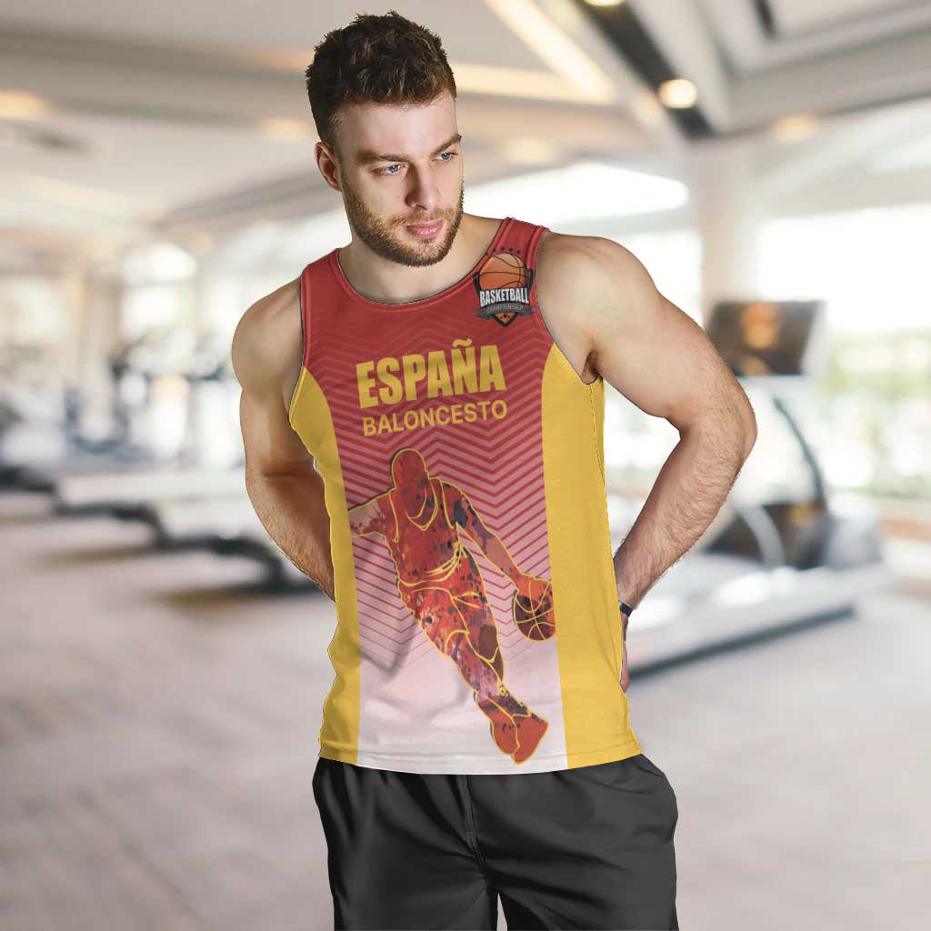 Custom Espana Basketball Spain Men Tank Top Baloncesto Come on La Roja Red Style
