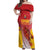 Custom Espana Basketball Spain Off Shoulder Maxi Dress Baloncesto Come on La Roja Red Style